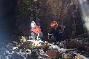 Archaeologist and biological anthropologist Keneiloe Molopyane. Molopyane is the first South African black woman to hold the title of principal investigator for Gladysvale cave, a palaeoanthropological site at the Greater Cradle Nature Reserve in the Cradle of Humankind, South Africa. As part of the core team of the Centre of the Exploration of the Deep Human Journey, Molopyane is currently the lead excavator of the Dragon’s Back expedition, at the Rising Star cave system. Photo by Mathabela Tsikoane